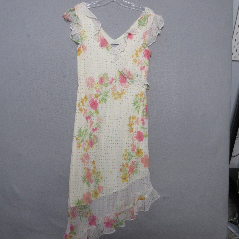 Vintage Breakin' Loose Dress 10 Floral Polka Dot Fairy Ruffle Coquette Whimsical